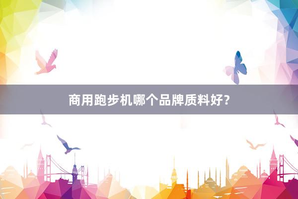 商用跑步机哪个品牌质料好？